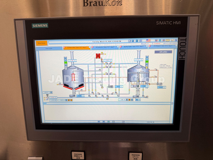 Braukon 2-vessel microbrewery - brewline HMI