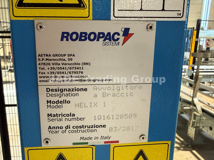 Robopac Helix 1 Automatic Pallet Wrapper – 2017